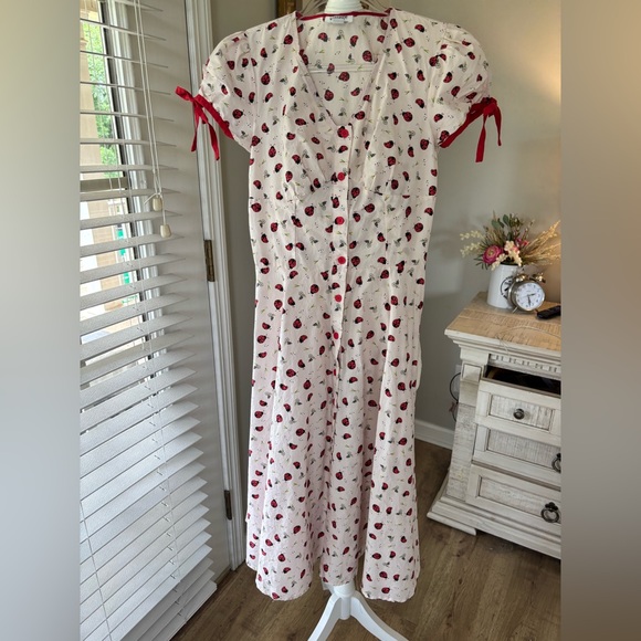 Unique Vintage retro 50s style lady bug dress size 2 or extra small EUC - Picture 1 of 9